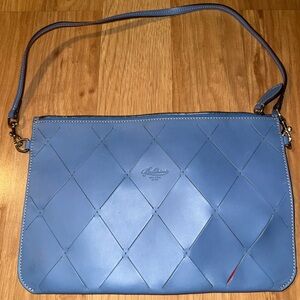 Boldrini Selleria Blue Quilted Geniune Leather Shoulder Bag